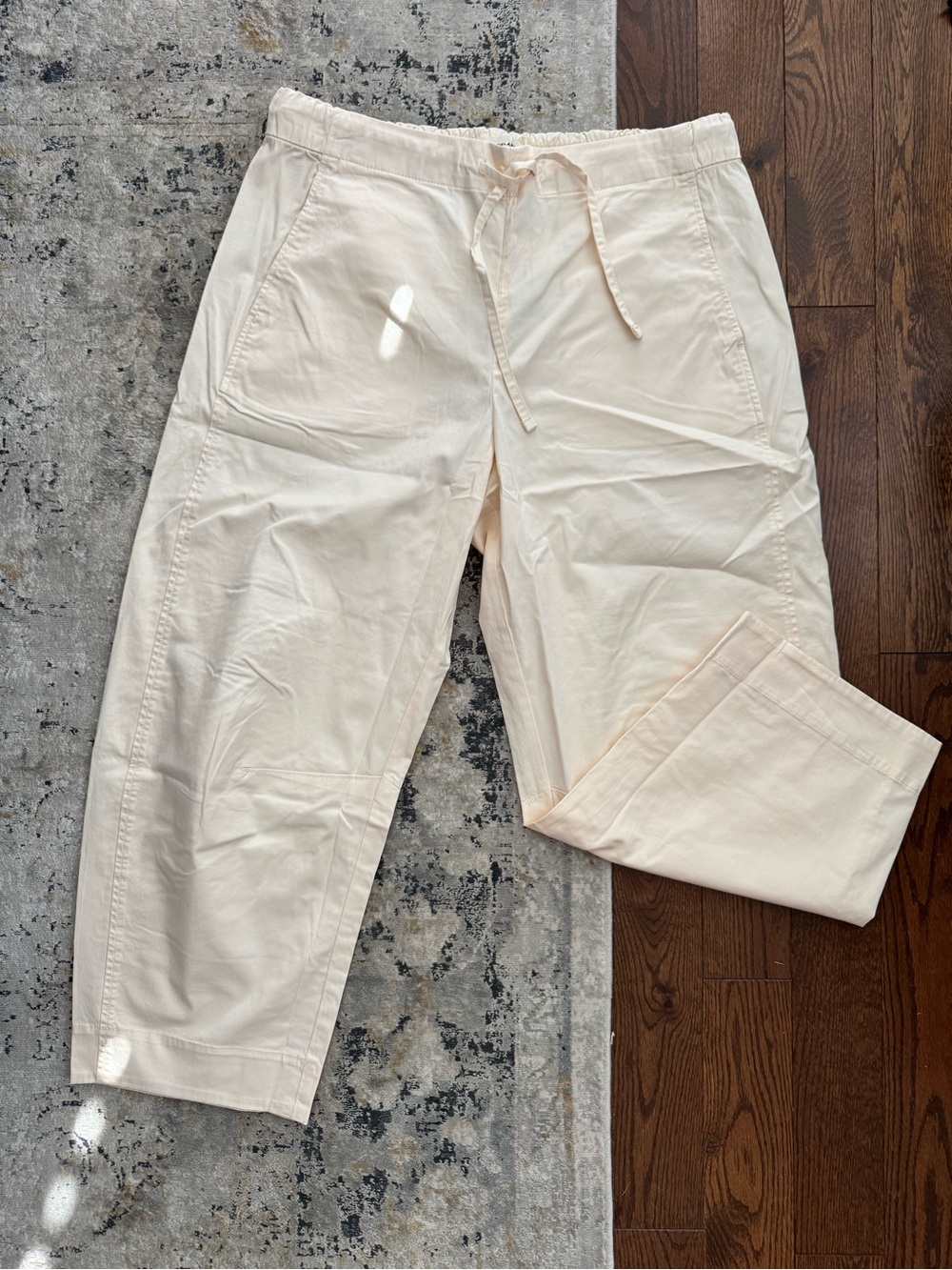 Everlane Women's Drawstring Barrel Leg Cotton Pants